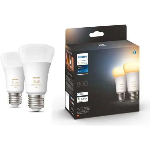 Pachet 2 becuri LED inteligente Philips Hue A60